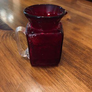Cranberry Glass Pitcher